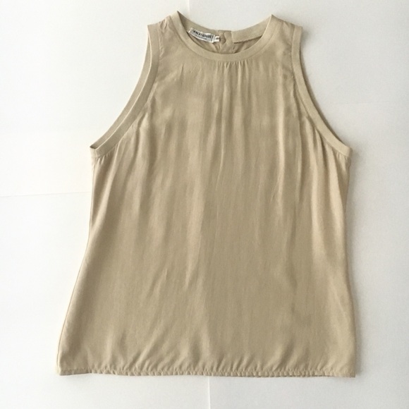 Giorgio Armani Tank Top Beige Silk Rayon - Picture 3 of 7